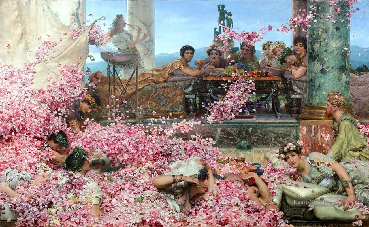 Die Rosen von Heliogabalus romantischer Sir Lawrence Alma Tadema Ölgemälde